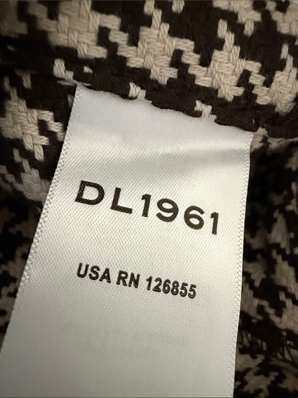 DL1961 Desi Boot Houndstooth Cotton Wide Leg Pants Sz 28 - Picture 10 of 10